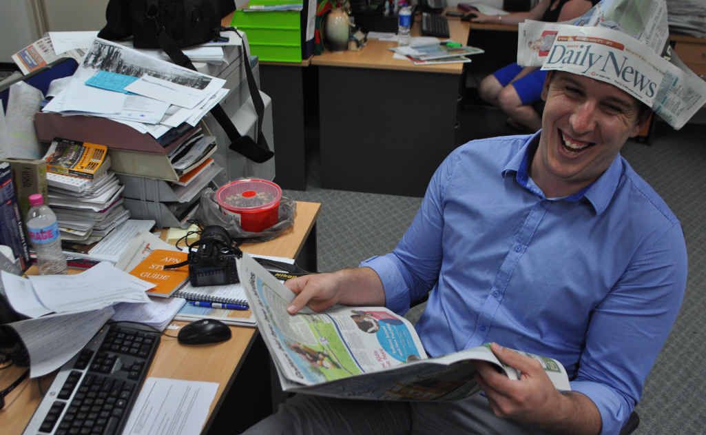 Former Warwick lad Chris McMahon is stoked to be back in the Rose City and helping out at the Daily News.